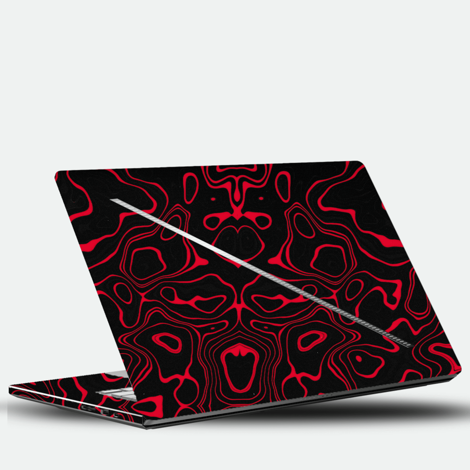 Crimson Waves Laptop Skin