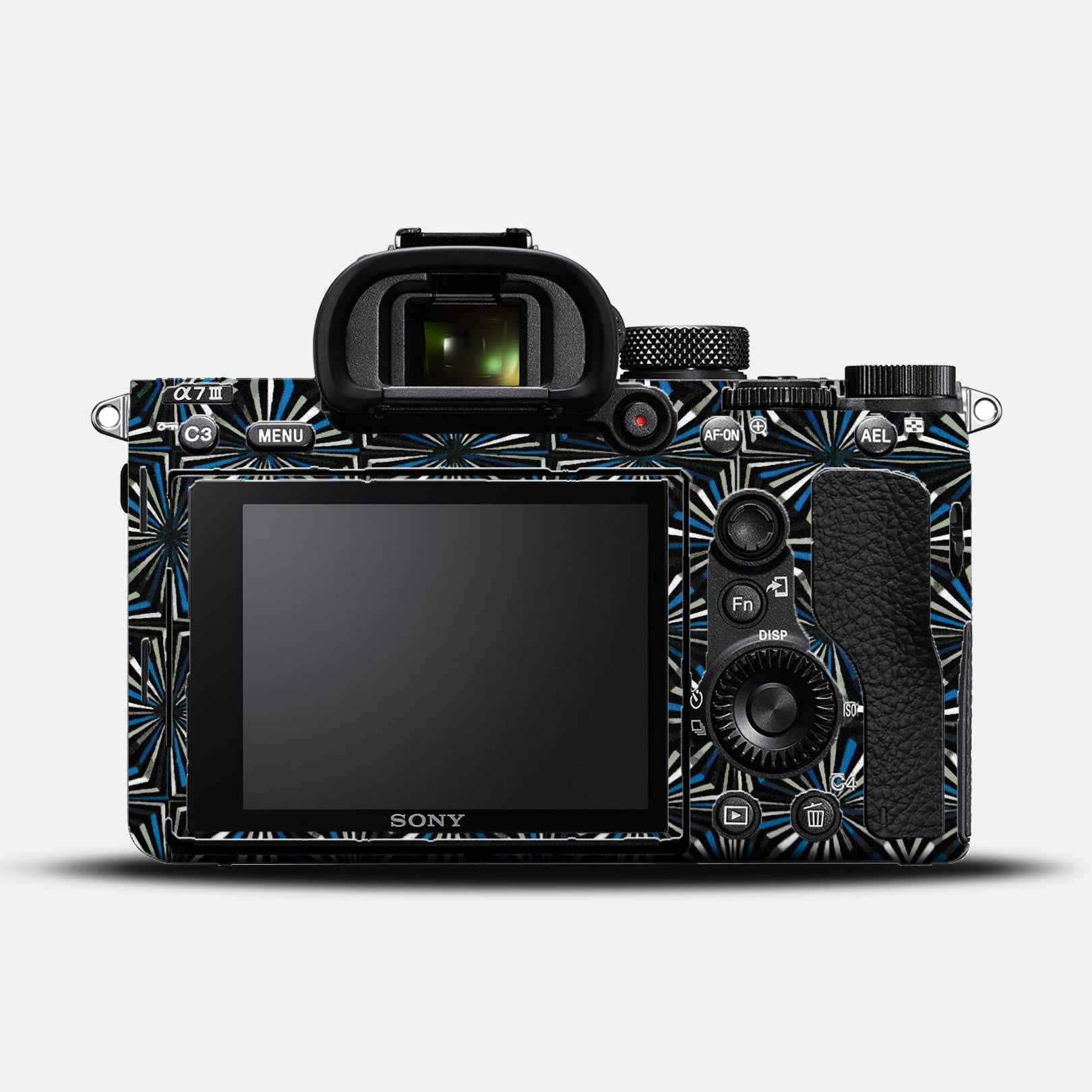 Geometric Aqua Noir Camera Skin