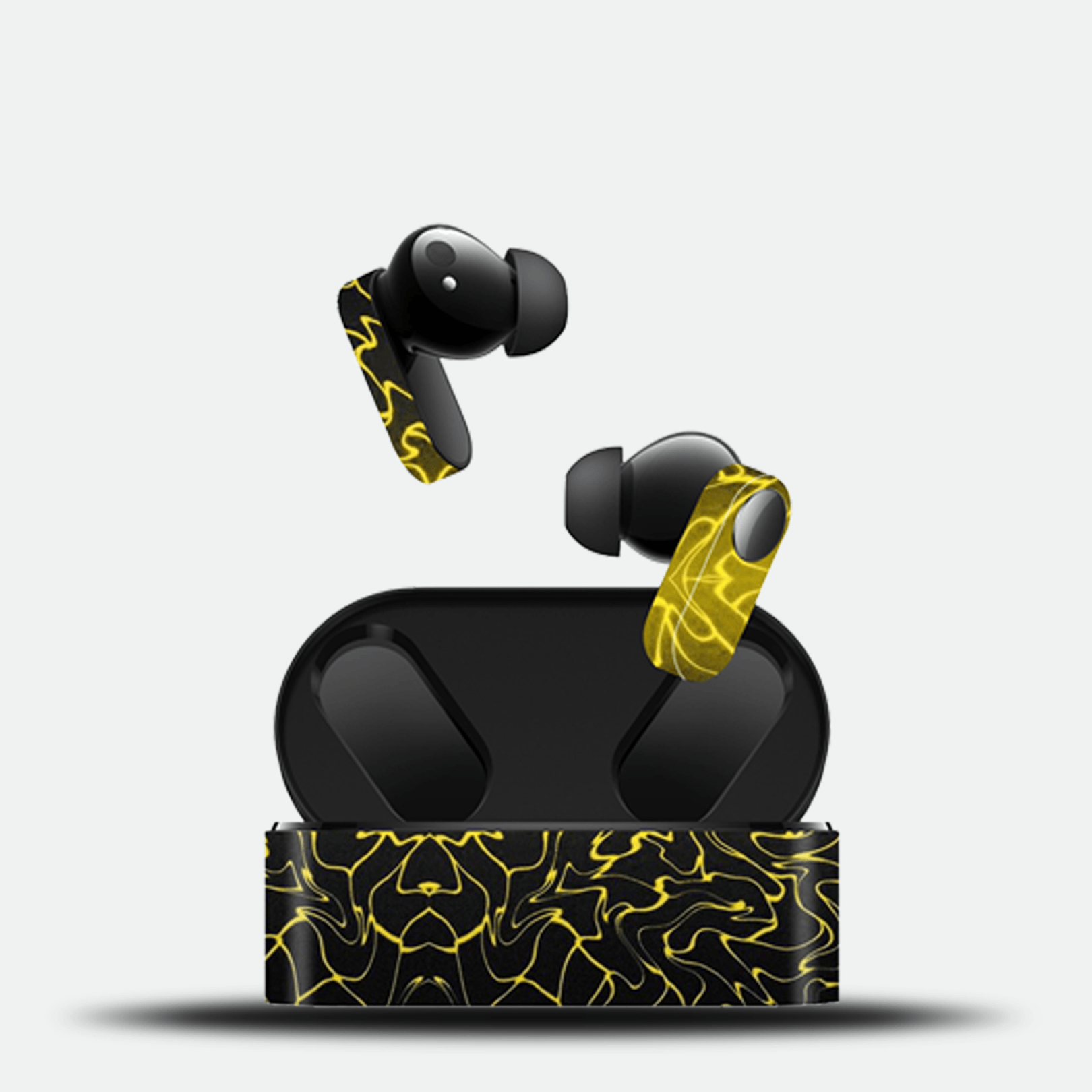 Neon Pulse Yellow Earphone Skin