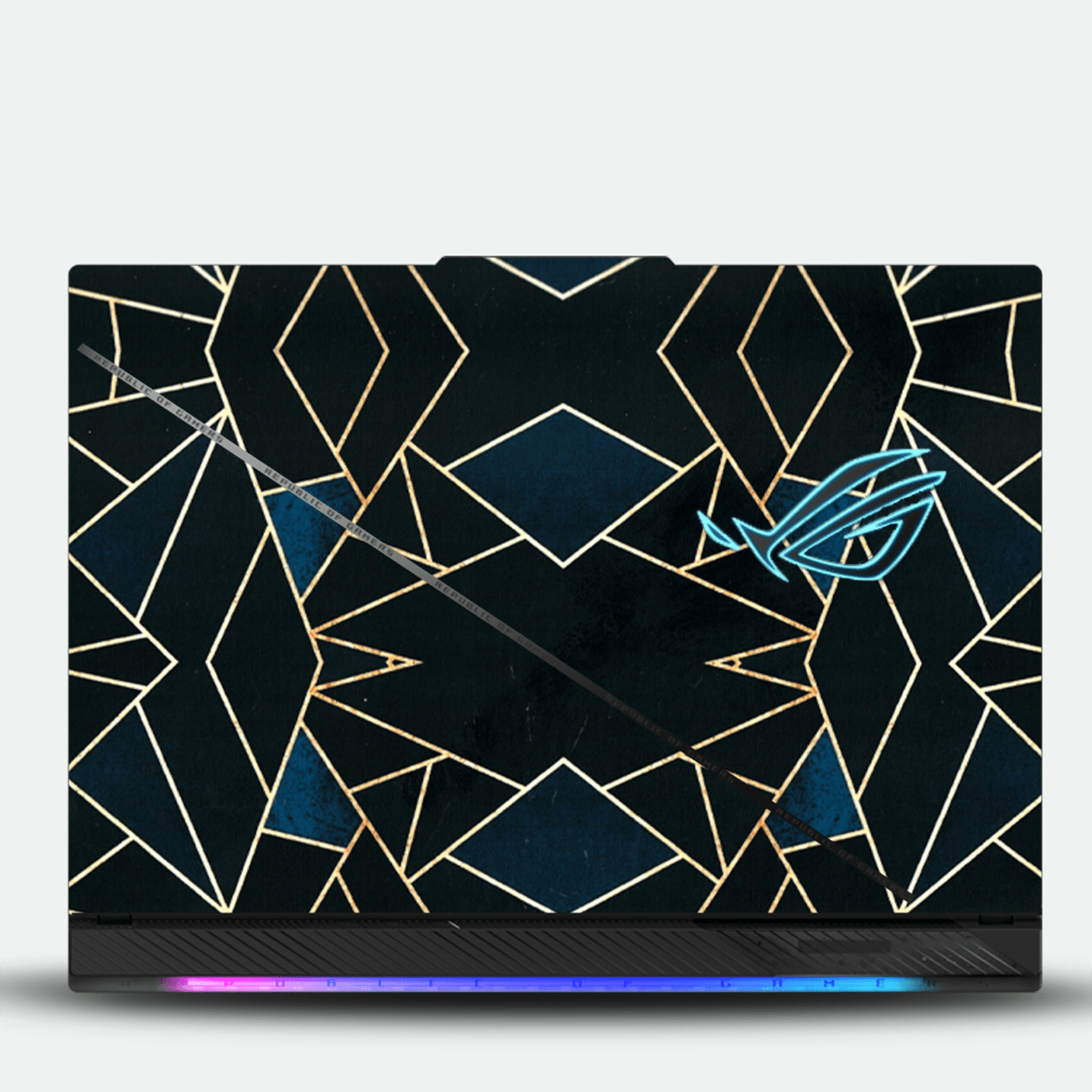 Golden Sapphire Geometrics Laptop Skin