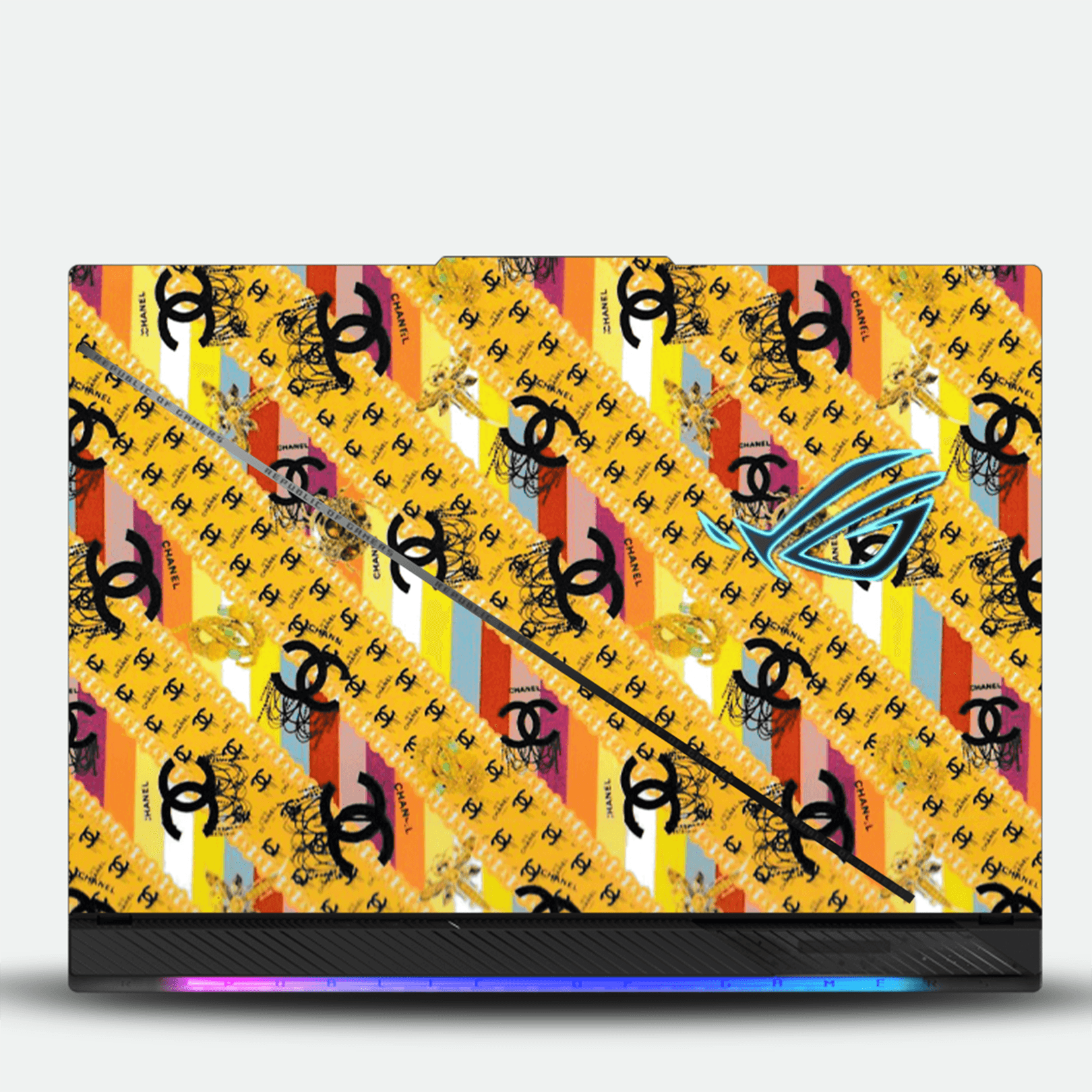 Golden Chanel Elegance Laptop Skin