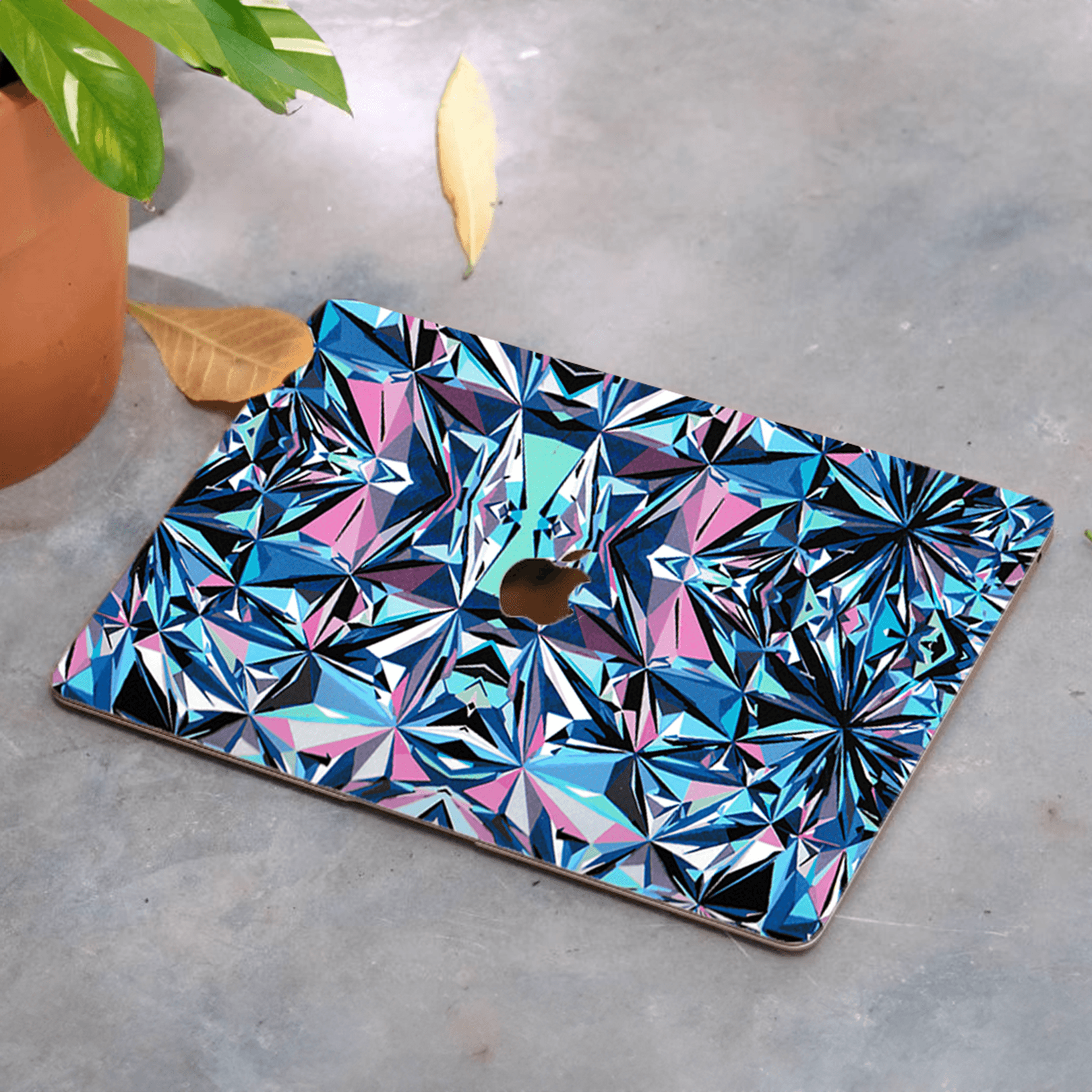 Blue Diamond Swirl Laptop Skin