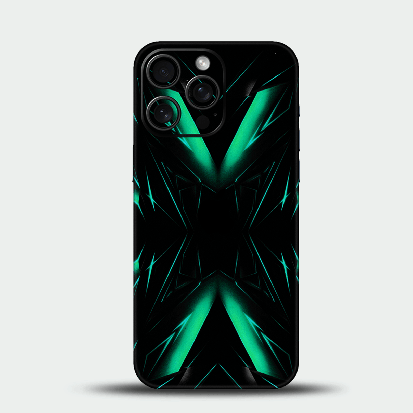 Neon Vortex Teal Mobile Skin