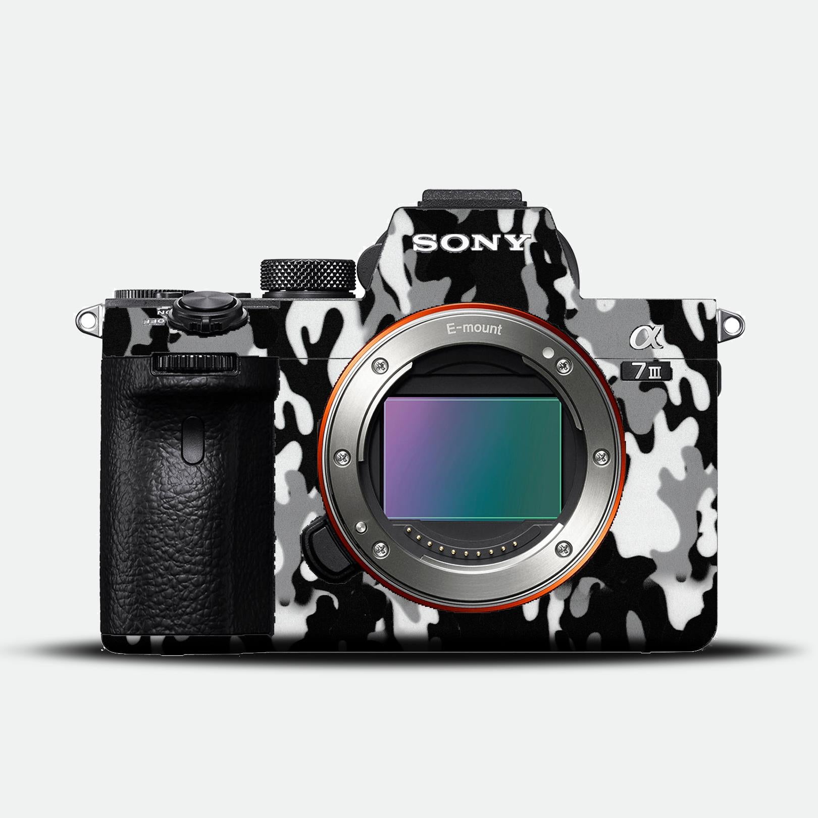 Monochrome Mist Camo Camera Skin