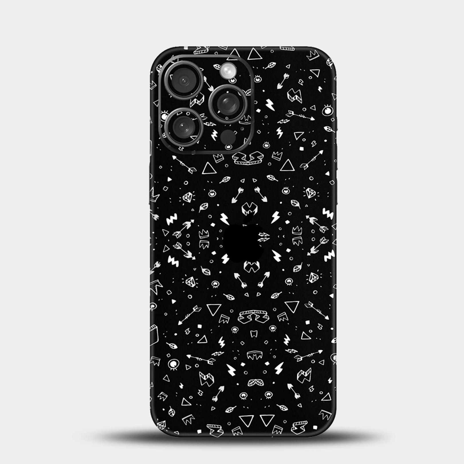 Monochrome Doodles Mobile Skin