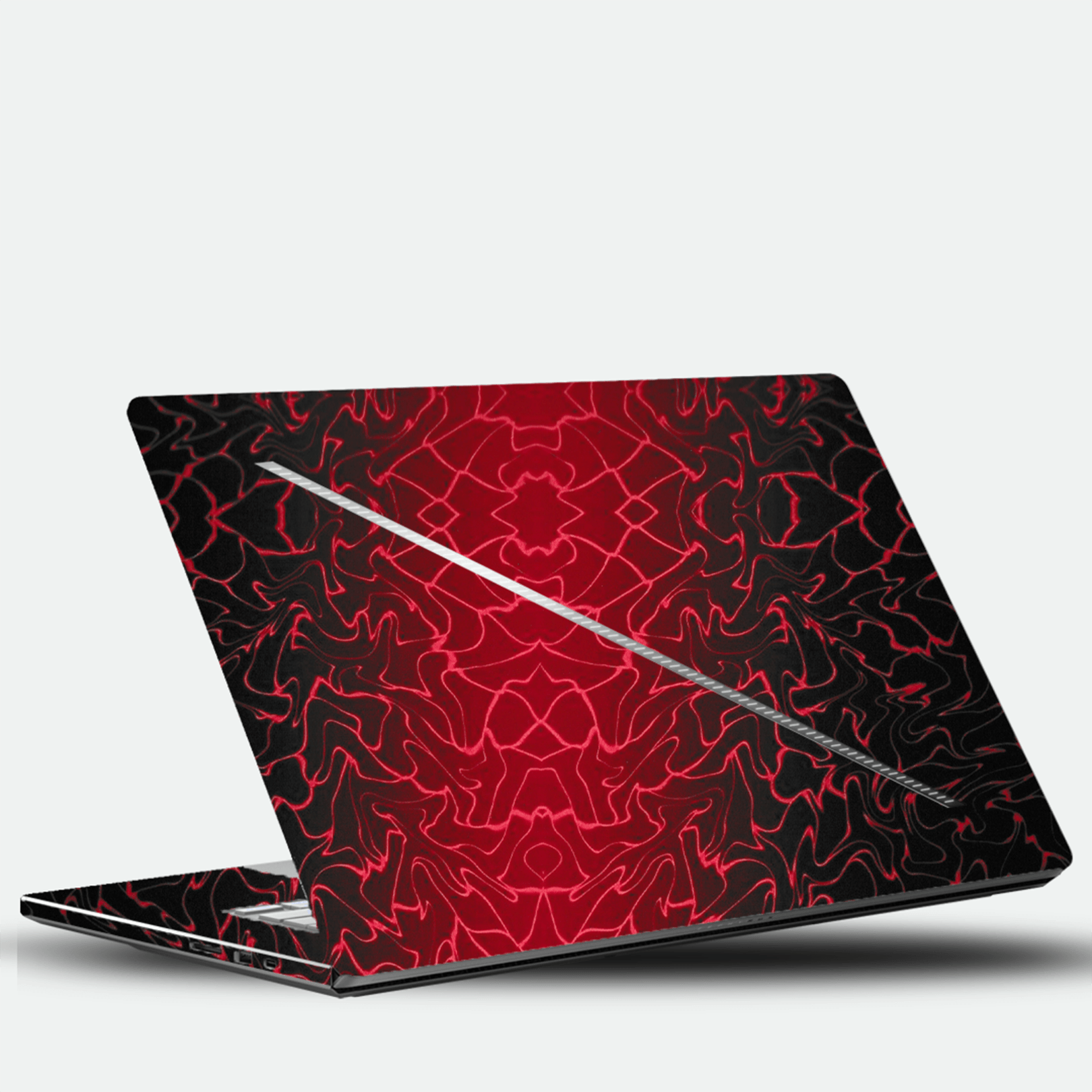 Neon Pulse Red Laptop Skin