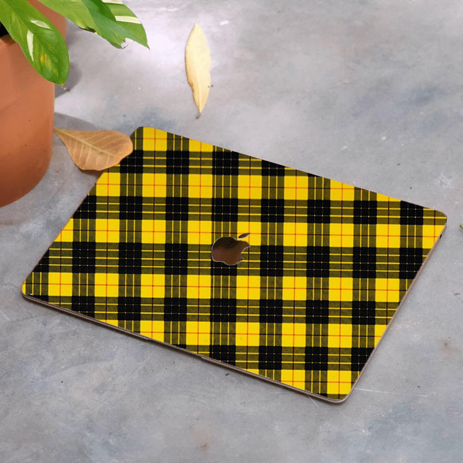 Lemon Checkers Laptop Skin