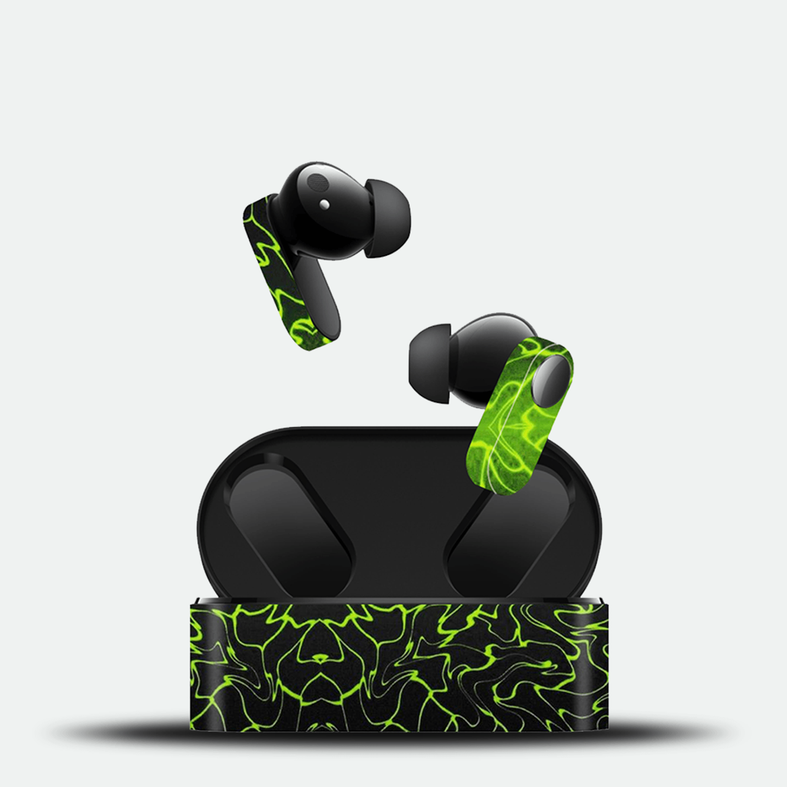 Neon Pulse Green Earphone Skin