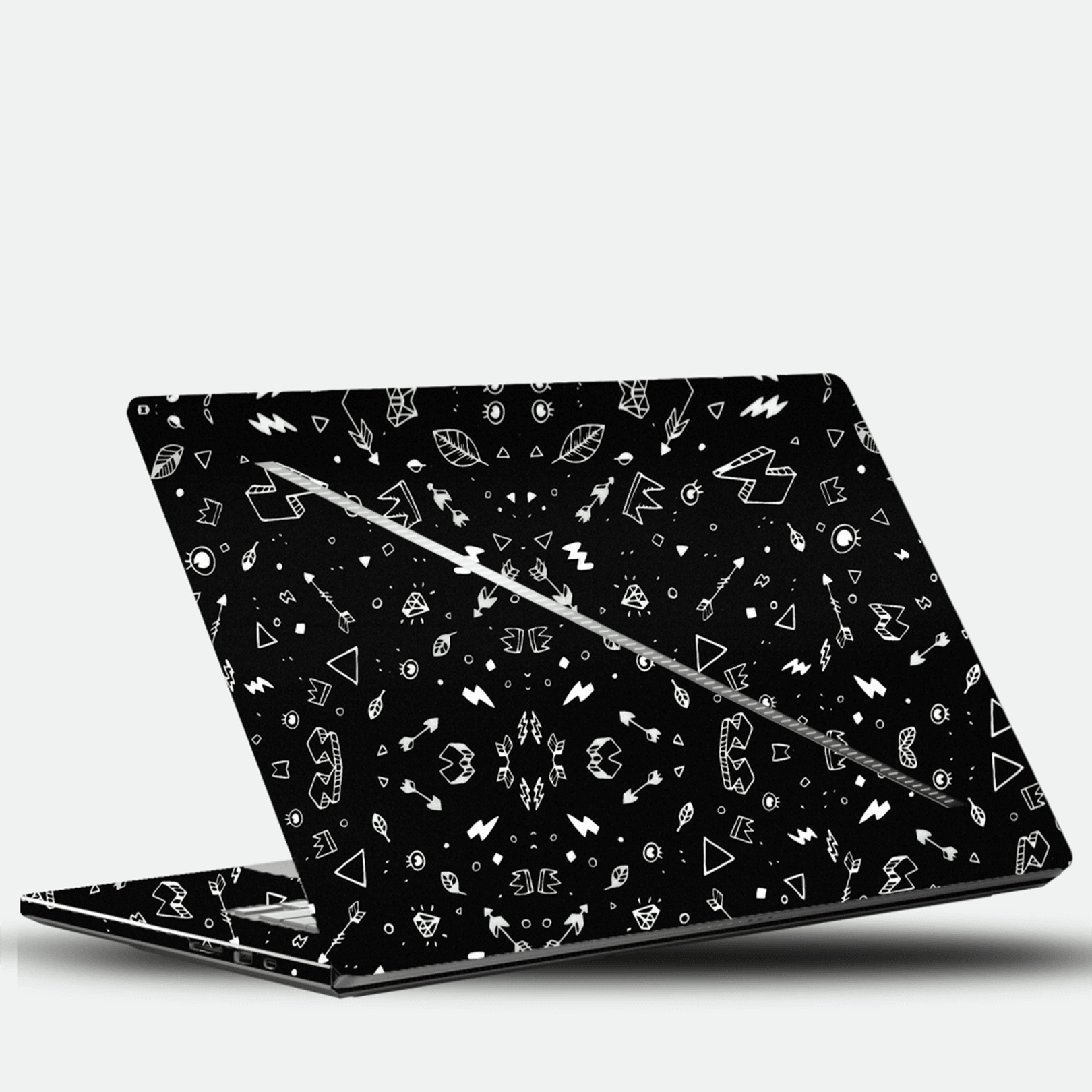 Monochrome Doodles Laptop Skin